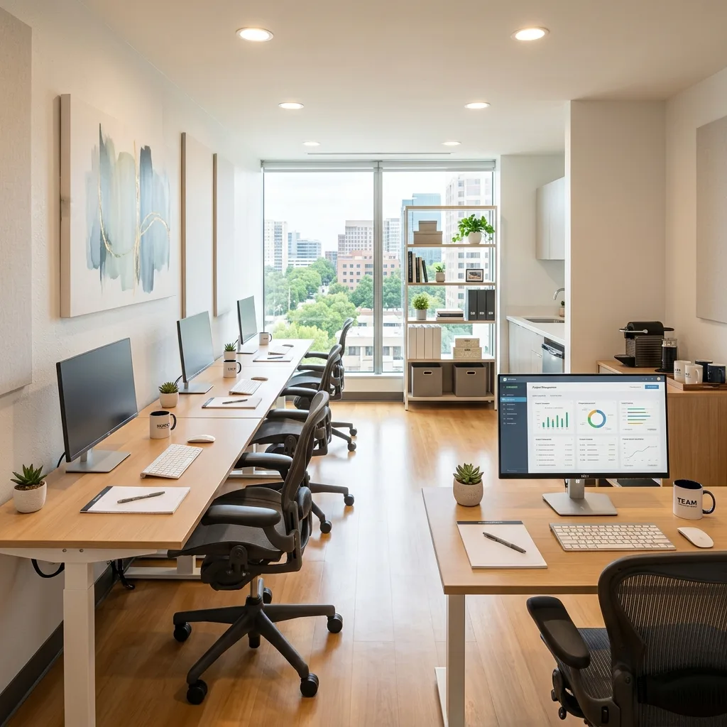 Clean and organized professional office space